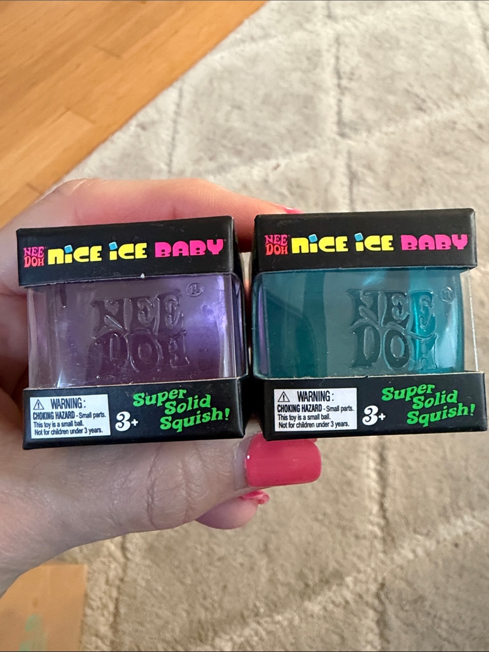 Nice Doh Nice Ice Baby Super Solid Squish - Purple & Teal (2-Pack)